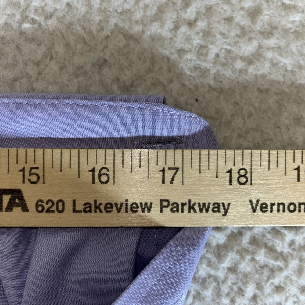 Stafford Super Shirt Performance Dress Shirt 16.5 34/35 Lavender Classic Fit - Picture 14 of 16